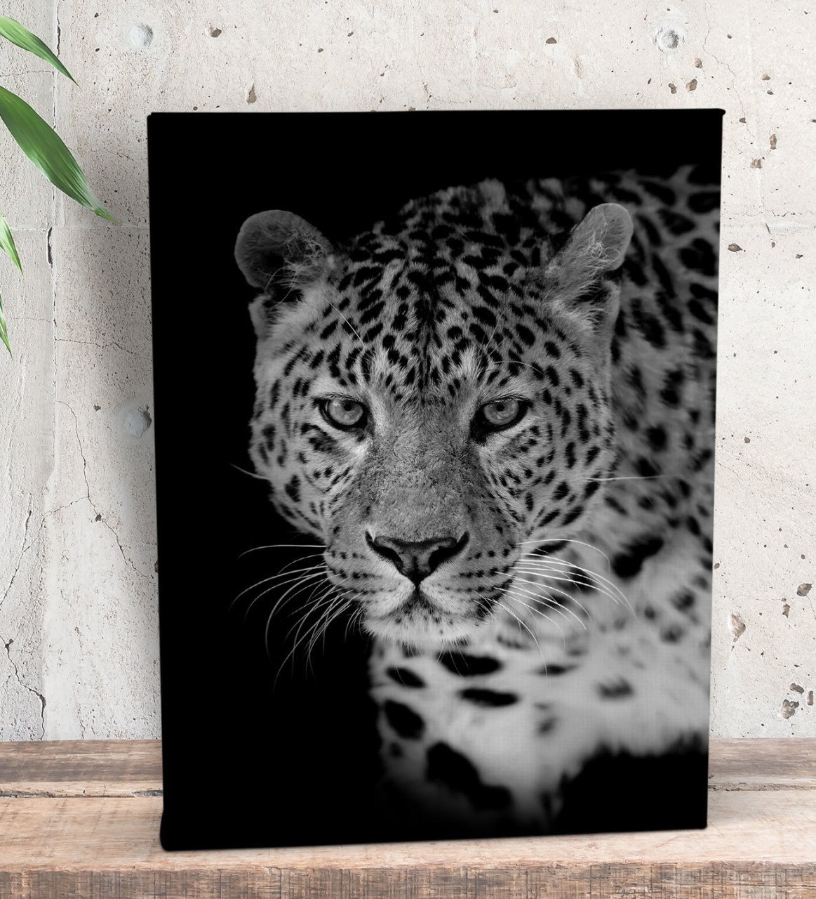 BK Gift Leopar Tasarımlı Dekoratif Mini Kanvas Tablo 15x20cm-1