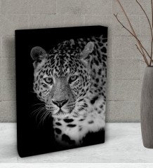BK Gift Leopar Tasarımlı Dekoratif Mini Kanvas Tablo 15x20cm-1