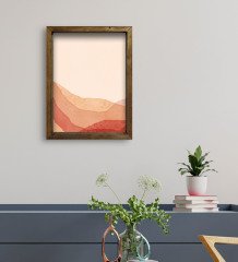 BK Gift Otel Odası Konseptli Doğal Masif Ahşap Çerçeveli Tablo 30x40cm-76