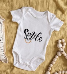 BK Kids Smile Tasarımlı Bebek Body Zıbın - Model 2