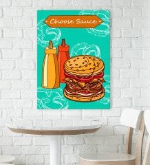 BK Gift Cafe & Bar & Restaurant Konseptli Kanvas Tablo 70x100cm-66