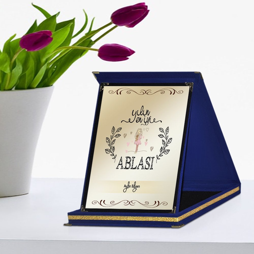 Kişiye Özel Yılın En İyi Ablası Lacivert Plaket Ödülü - 2