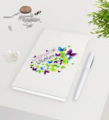 Kişiye Özel Sevgililer Günü Beyaz Defter Kalem Seti-10