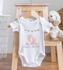 BK Kids Hoş Geldin Bebek Tasarımlı Beyaz Bebek Body Zıbın-4
