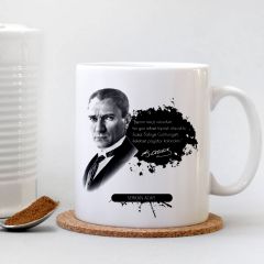Kişiye Özel Atatürk Beyaz Kupa Bardak - 022