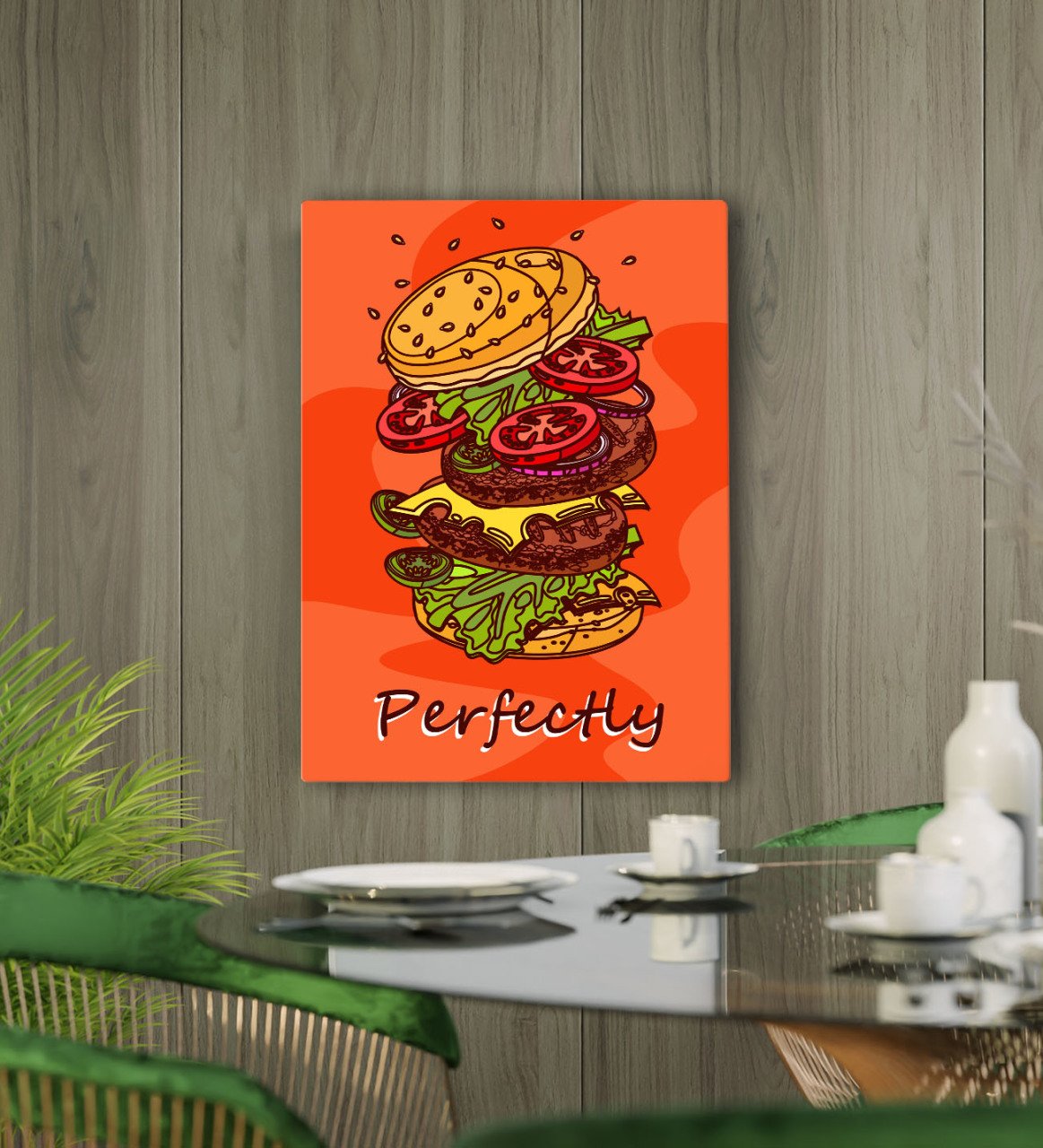 BK Gift Cafe & Bar & Restaurant Konseptli Kanvas Tablo 50x70cm-67