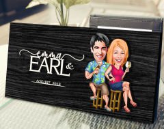 BK Gift Kişiye Özel Sevgililer Karikatürlü Kabartma Figürlü Ahşap Tablo, Duvar Dekoru, Arkadaşa Hediye, Özel Tasarım Ev Hediyesi-51