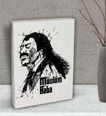 BK Gift Müslüm Baba Tasarımlı Dekoratif Mini Kanvas Tablo 15x20cm-3