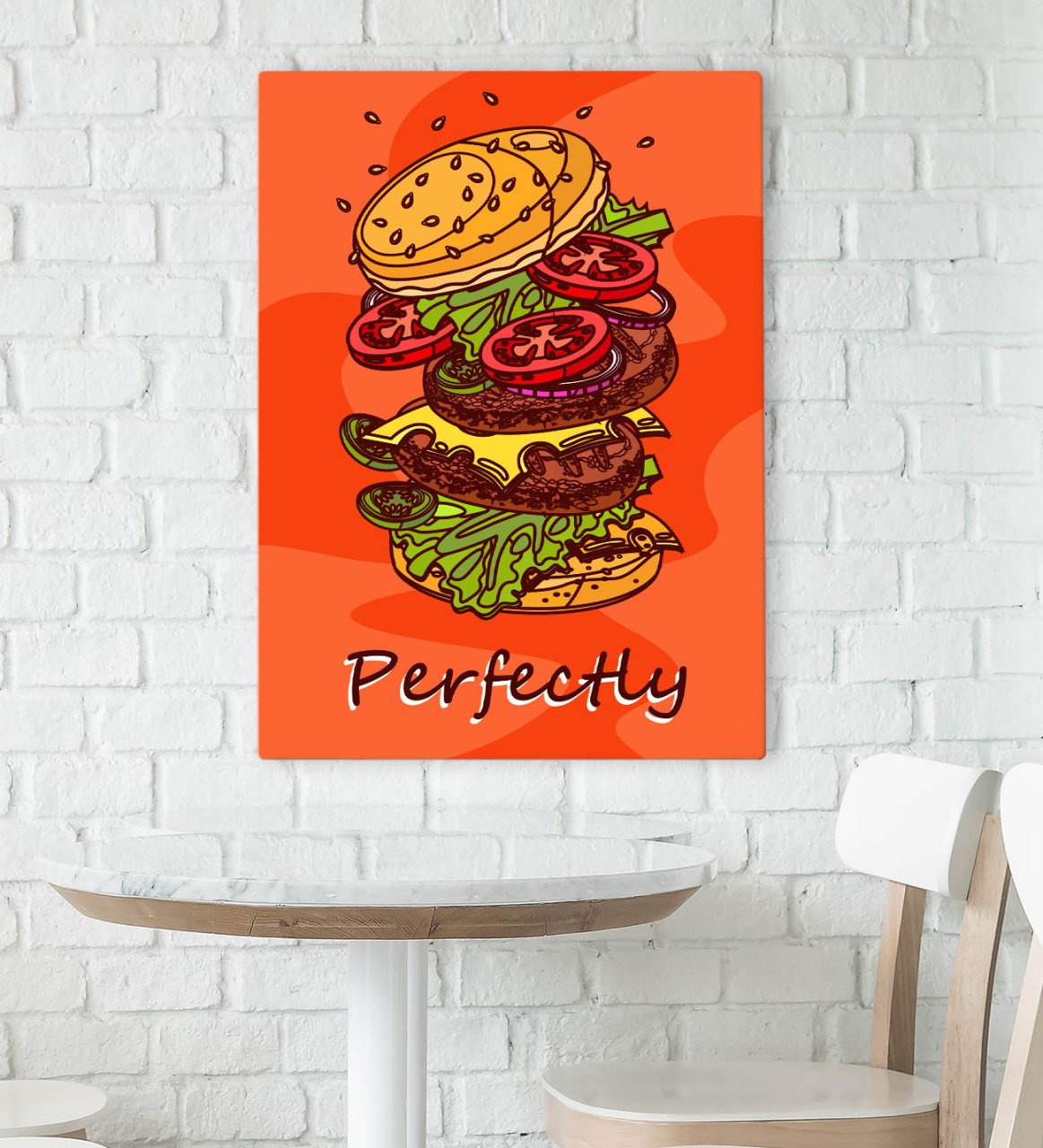 BK Gift Cafe & Bar & Restaurant Konseptli Kanvas Tablo 70x100cm-67