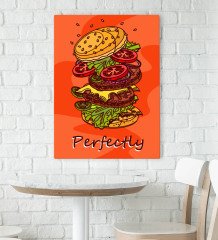 BK Gift Cafe & Bar & Restaurant Konseptli Kanvas Tablo 70x100cm-67