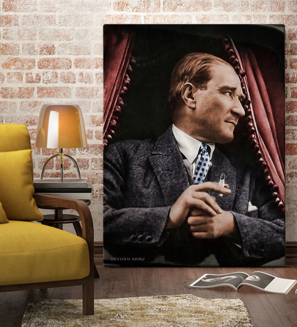 Kişiye Özel Atatürk Kanvas Tablo (70 x 100 cm.) 34