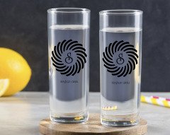 Kişiye Özel Renkli Baskılı İsimli İkili Vodka Bardağı-116