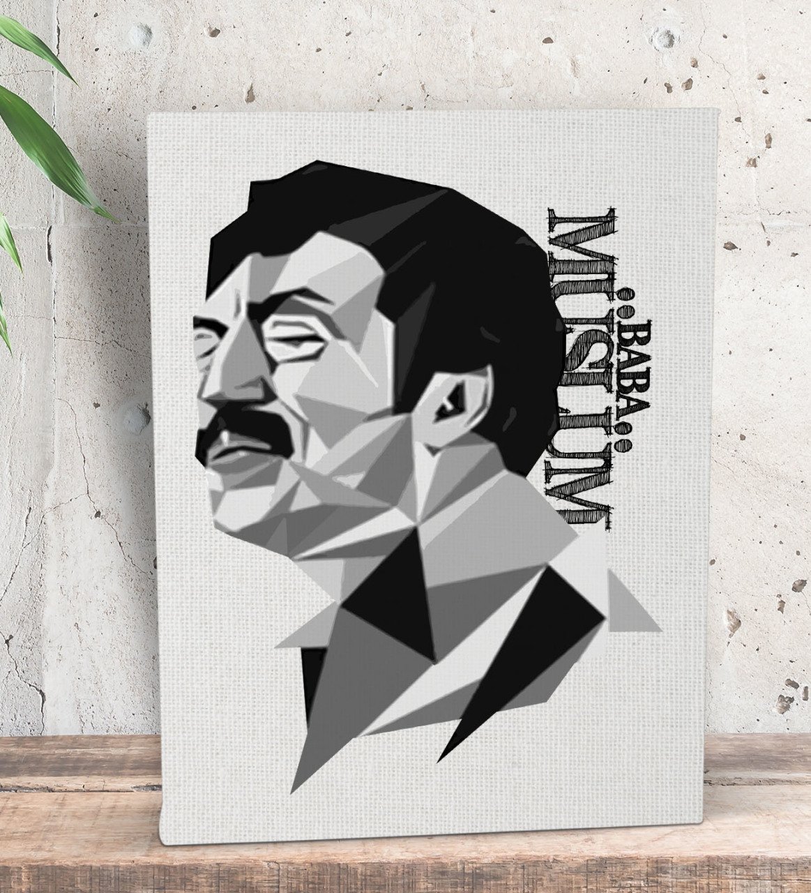 BK Gift Müslüm Baba Tasarımlı Dekoratif Mini Kanvas Tablo 15x20cm-4