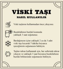 BK Gift Kişiye Özel İsimli Vip Ahşap Tabaklı Viski Bardağı ve 6’lı Doğal Granit Viski Taşı Sunum Seti - Model 12
