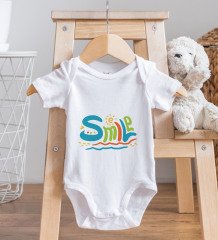 BK Kids Smile Tasarımlı Bebek Body Zıbın - Model 1