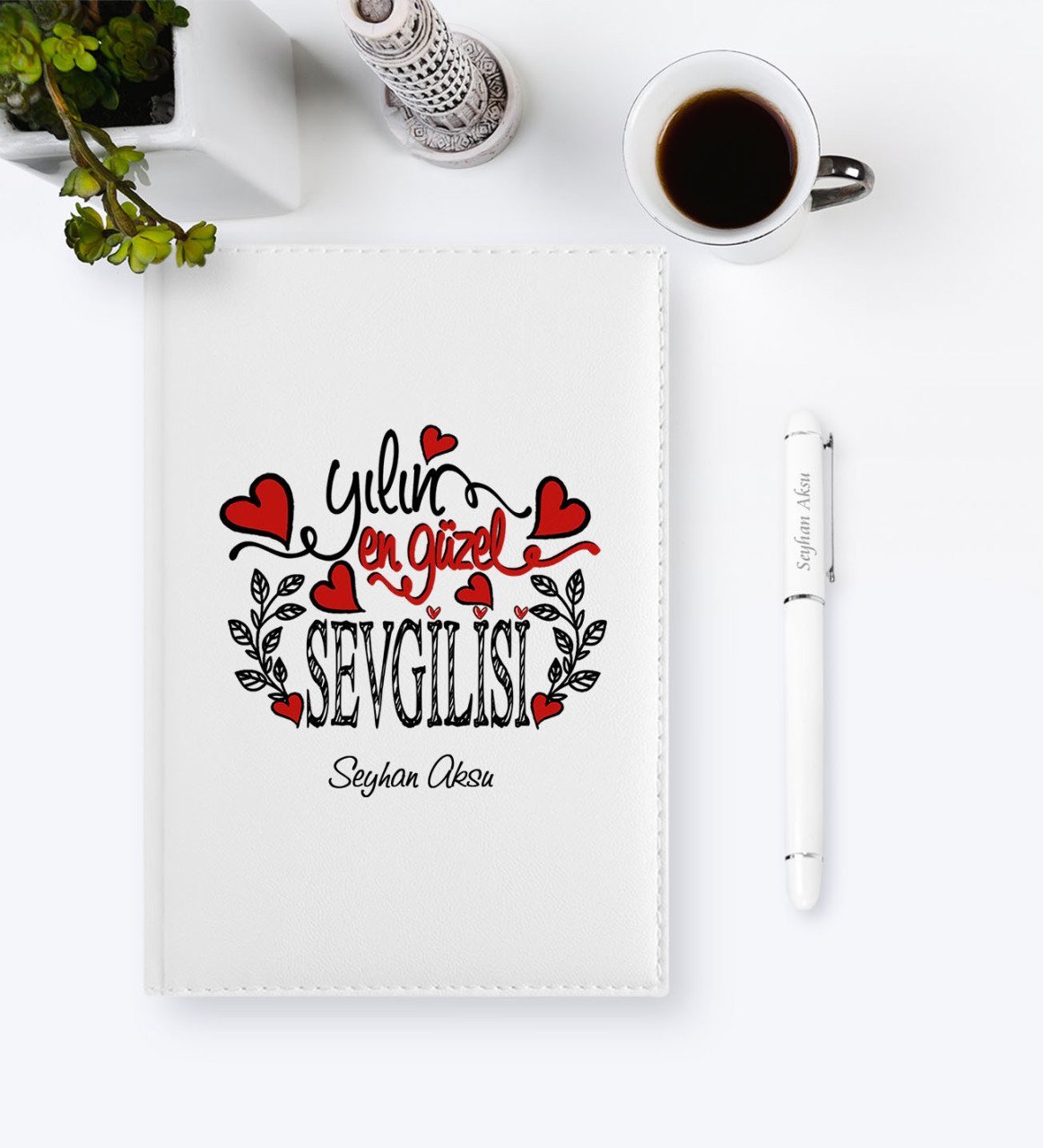 Kişiye Özel Yılın En Güzel Sevgilisi Temalı 2023 Ajanda Kalem Seti