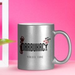 Kişiye Özel Mesleki Darbukacı Gümüş Yaldızlı Kupa Bardak