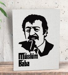 BK Gift Müslüm Baba Tasarımlı Dekoratif Mini Kanvas Tablo 15x20cm-5