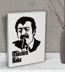 BK Gift Müslüm Baba Tasarımlı Dekoratif Mini Kanvas Tablo 15x20cm-5