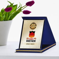 Kişiye Özel Yılın En İyi Almanca Öğretmeni Lacivert Plaket Ödülü
