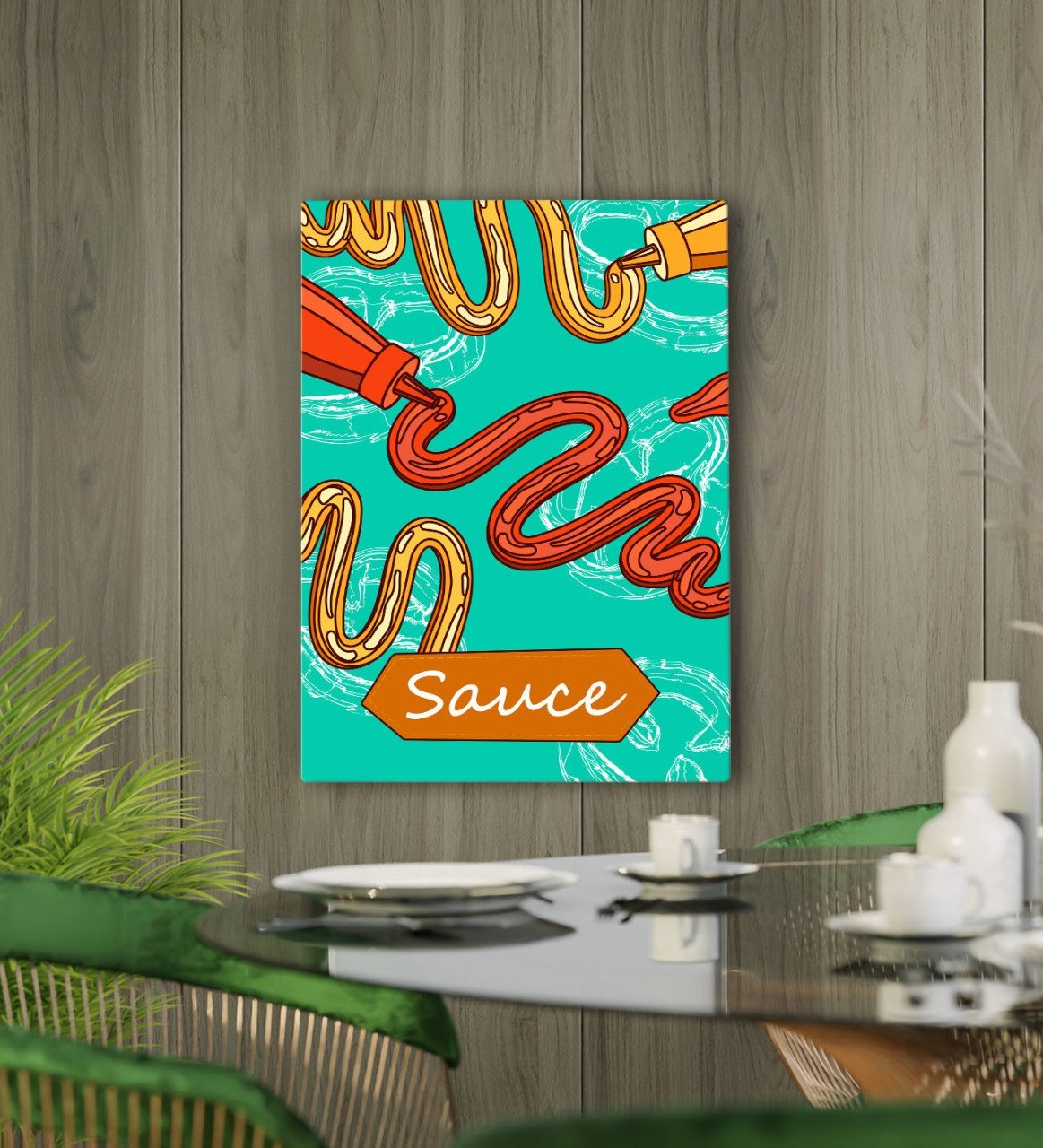 BK Gift Cafe & Bar & Restaurant Konseptli Kanvas Tablo 50x70cm-68