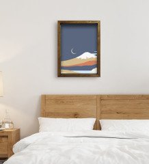 BK Gift Yatak Odası Konseptli Doğal Masif Ahşap Çerçeveli Tablo-42