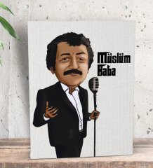 BK Gift Müslüm Baba Tasarımlı Dekoratif Mini Kanvas Tablo 15x20cm-6