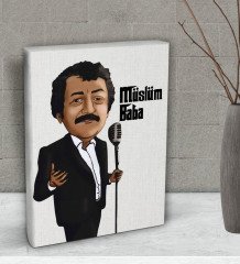 BK Gift Müslüm Baba Tasarımlı Dekoratif Mini Kanvas Tablo 15x20cm-6