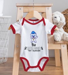 BK Kids Işıltılı Hayatı Ben Seçmedim Tasarımlı Kırmızı Bebek Body Zıbın-1