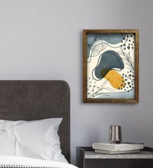 BK Gift Otel Odası Konseptli Doğal Masif Ahşap Çerçeveli Tablo 30x40cm-85