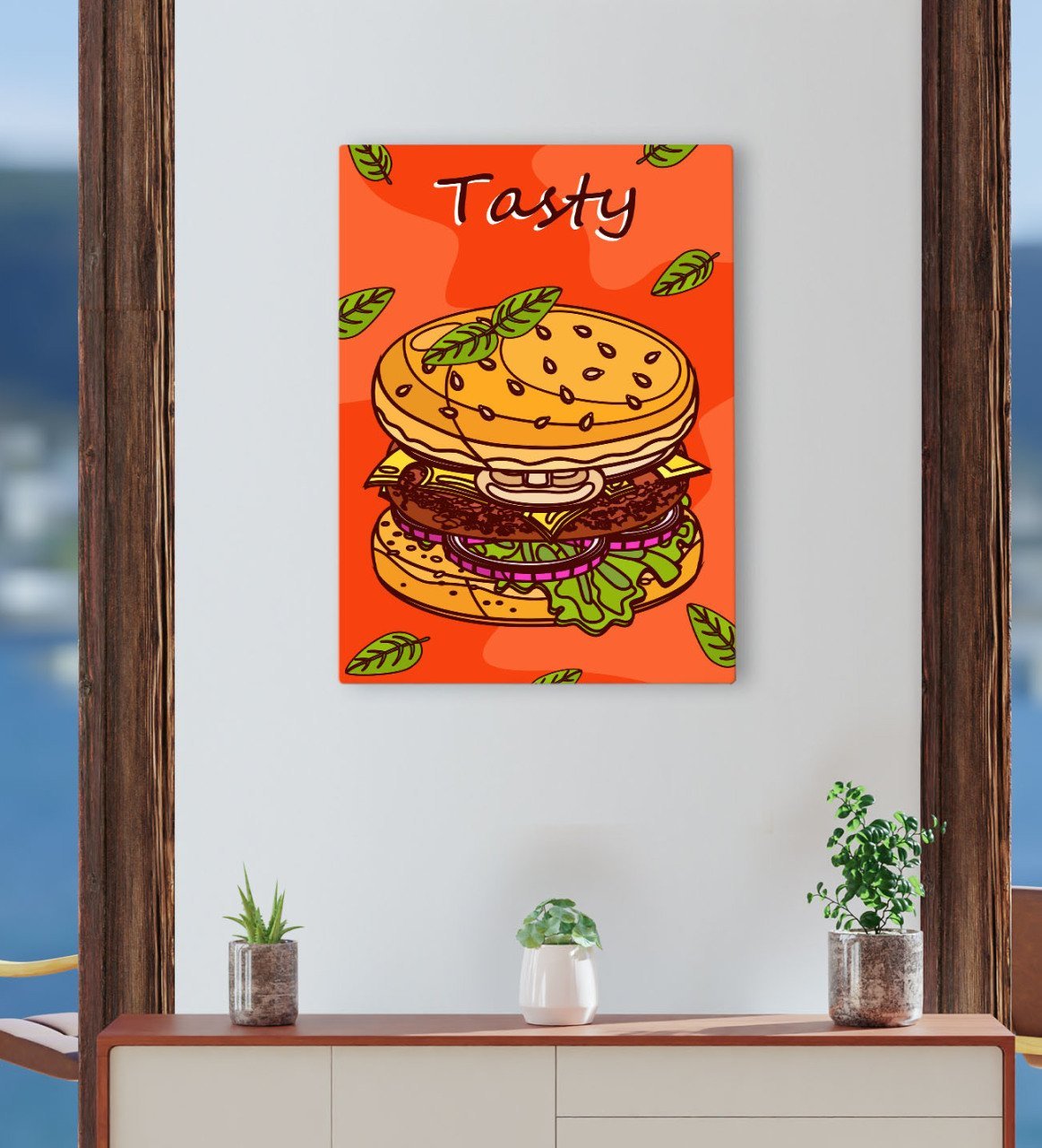 BK Gift Cafe & Bar & Restaurant Konseptli Kanvas Tablo 30x50cm-69