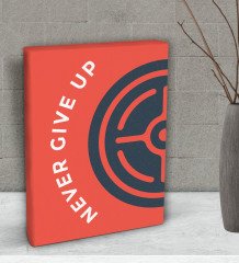 BK Gift Never Give Up Tasarımlı Dekoratif Mini Kanvas Tablo 15x20cm-1