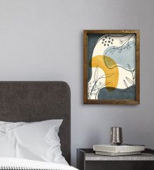 BK Gift Otel Odası Konseptli Doğal Masif Ahşap Çerçeveli Tablo 30x40cm-86