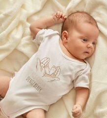 BK Kids Hoş Geldin Bebek Tasarımlı Beyaz Bebek Body Zıbın-5