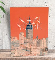 BK Gift New York Tasarımlı Dekoratif Mini Kanvas Tablo 15x20cm-1