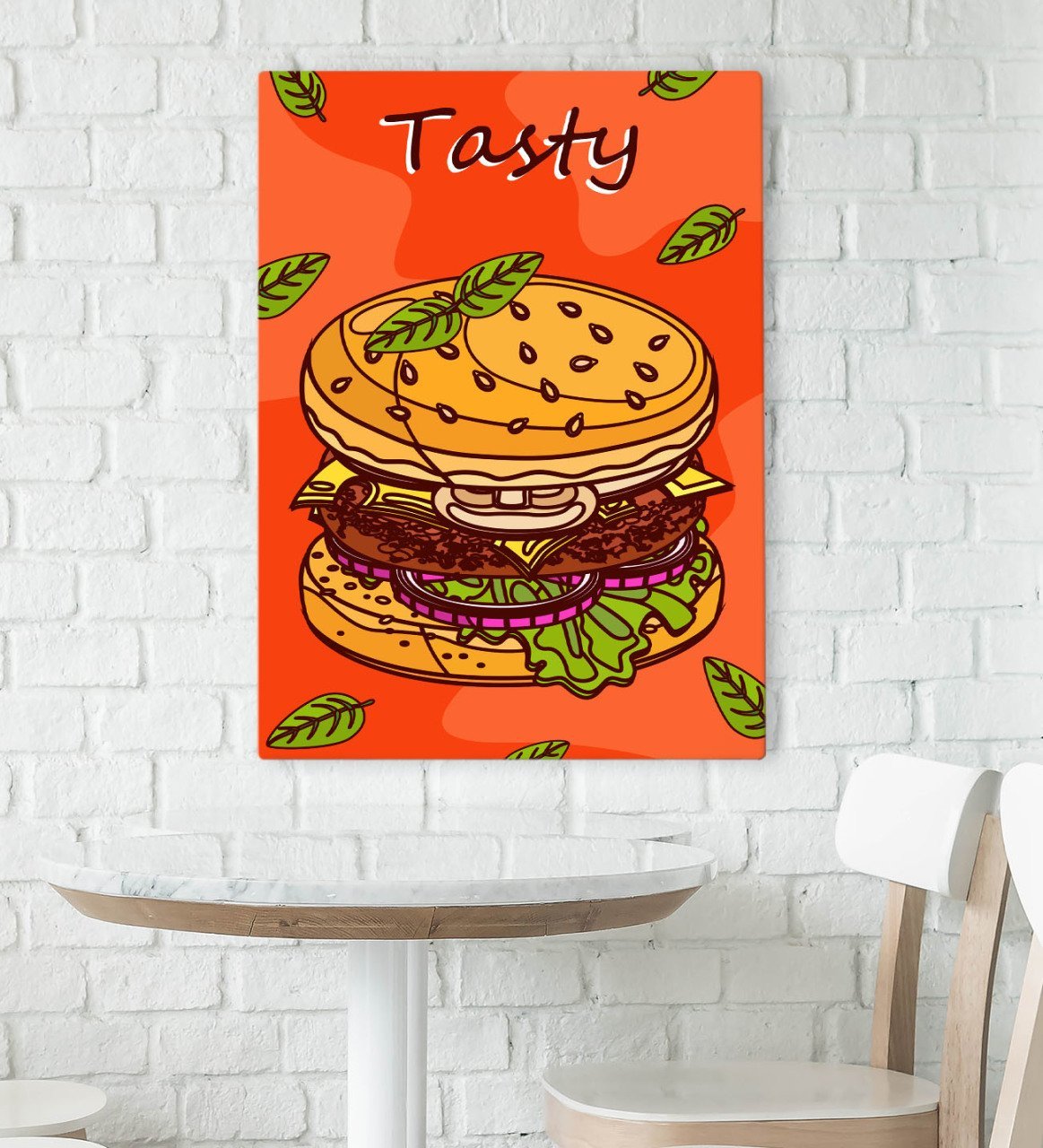 BK Gift Cafe & Bar & Restaurant Konseptli Kanvas Tablo 70x100cm-69
