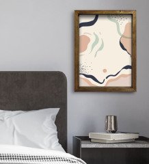 BK Gift Yatak Odası Konseptli Doğal Masif Ahşap Çerçeveli Tablo-46