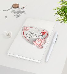 Kişiye Özel Sevgililer Günü Beyaz Defter Kalem Seti-19