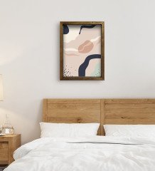 BK Gift Yatak Odası Konseptli Doğal Masif Ahşap Çerçeveli Tablo-47