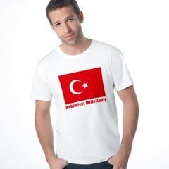 Kişiye Özel Hakimiyet Milletindir Erkek Tişört - 001