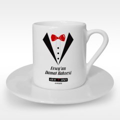 Kişiye Özel Damat Kahvesi Tasarımlı Türk Kahvesi Fincanı - 5
