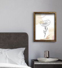 BK Gift Otel Odası Konseptli Doğal Masif Ahşap Çerçeveli Tablo 30x40cm-91