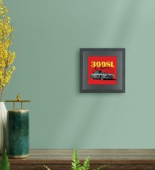 BK Gift Klasik Araç Tasarımlı Ahşap Çerçeveli Taş Duvar Dekoru-4