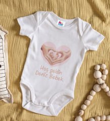 BK Kids Hoş Geldin Bebek Tasarımlı Beyaz Bebek Body Zıbın-6