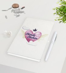 Kişiye Özel Sevgililer Günü Beyaz Defter Kalem Seti-23