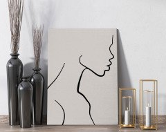 BK Home Side Woman Tasarımlı Kanvas Tablo 50x70cm-1