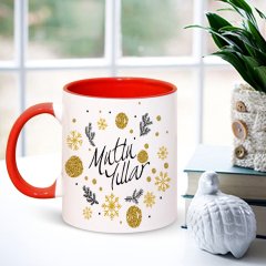 Kişiye Özel Renkli Kupa Bardak (Yılbaşı Temalı - 12)