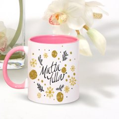 Kişiye Özel Renkli Kupa Bardak (Yılbaşı Temalı - 12)