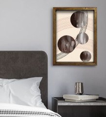 BK Gift Yatak Odası Konseptli Doğal Masif Ahşap Çerçeveli Tablo-51