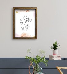 BK Gift Otel Odası Konseptli Doğal Masif Ahşap Çerçeveli Tablo 30x40cm-93